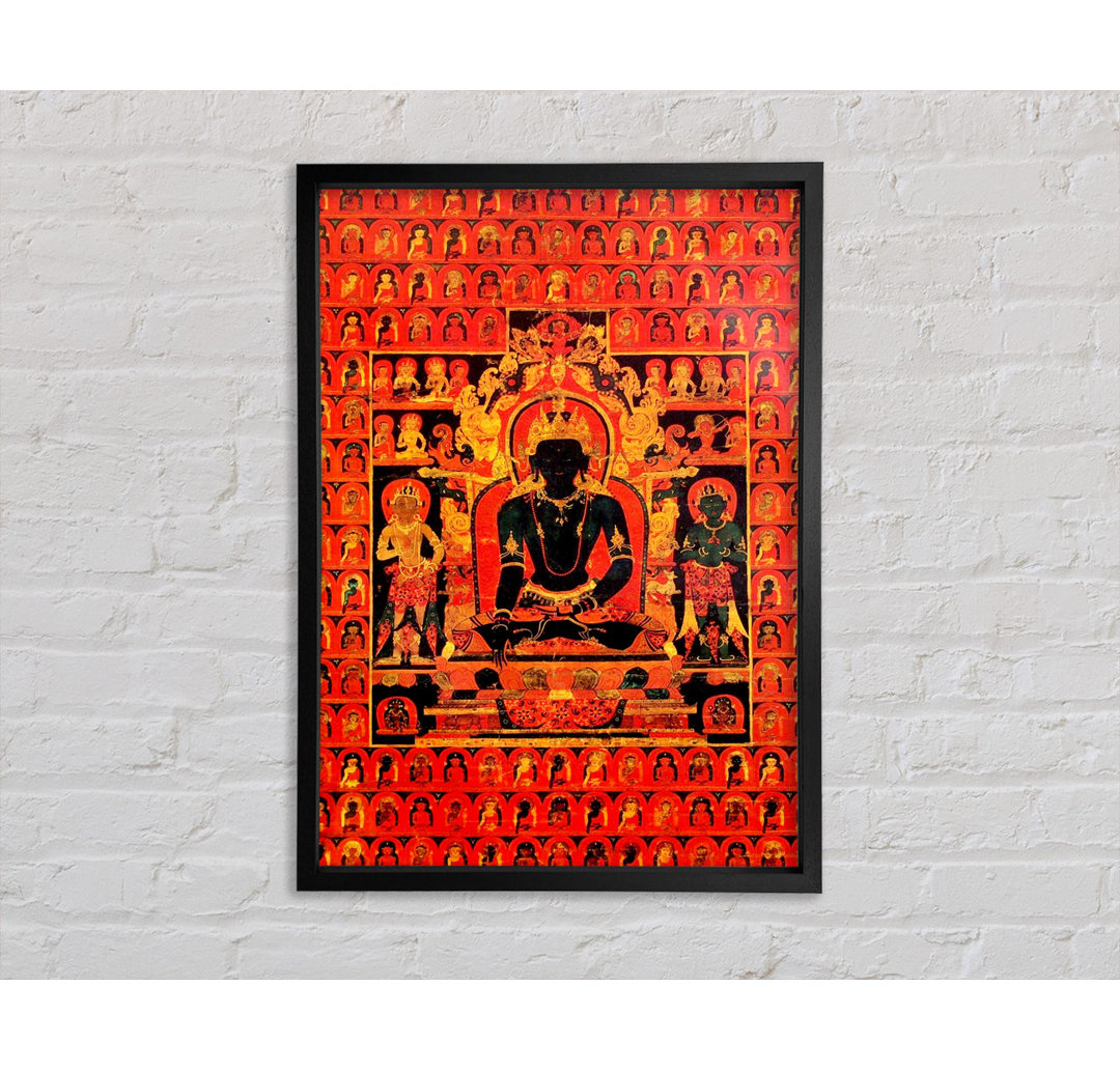 Tibetanthe Dhyani Buddha Akshobhya Tibetisch - Einzelner Bilderrahmen Kunstdrucke auf Leinwand