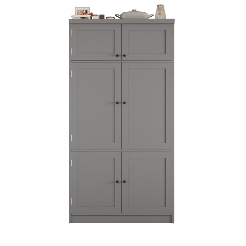 Armoire de cuisine autoportante, prises de courant intégrées, étagère réglable et support à vin, salle à manger et salon de style contemporain