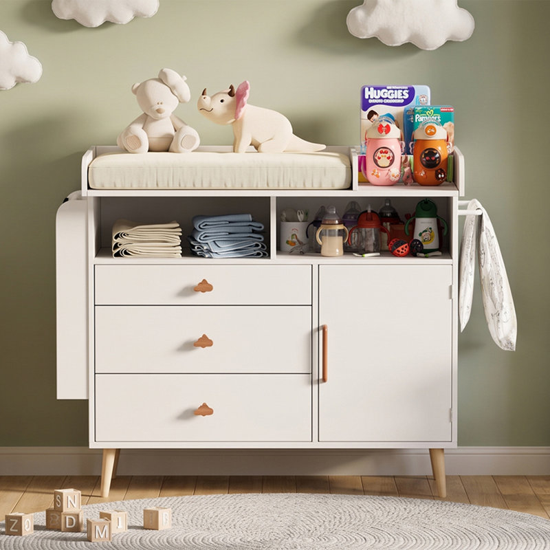 Table à langer pour bébé, commode pour chambre de bébé avec table à langer