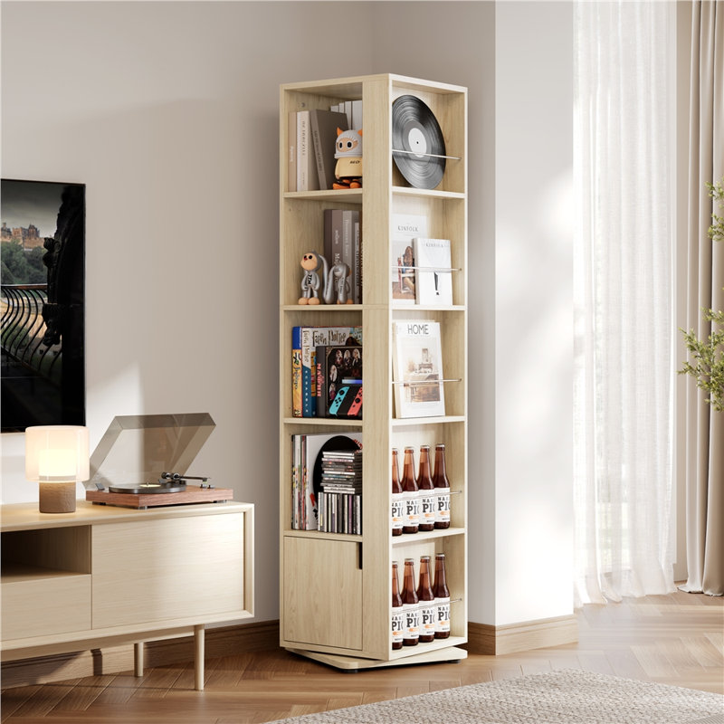 169cm H x 39.5cm W Bookcase, Light Natural Wood