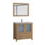 Ensemble de meuble-lavabo autoportant 36 po avec plateau en céramique et miroir assorti Brescia-107174019