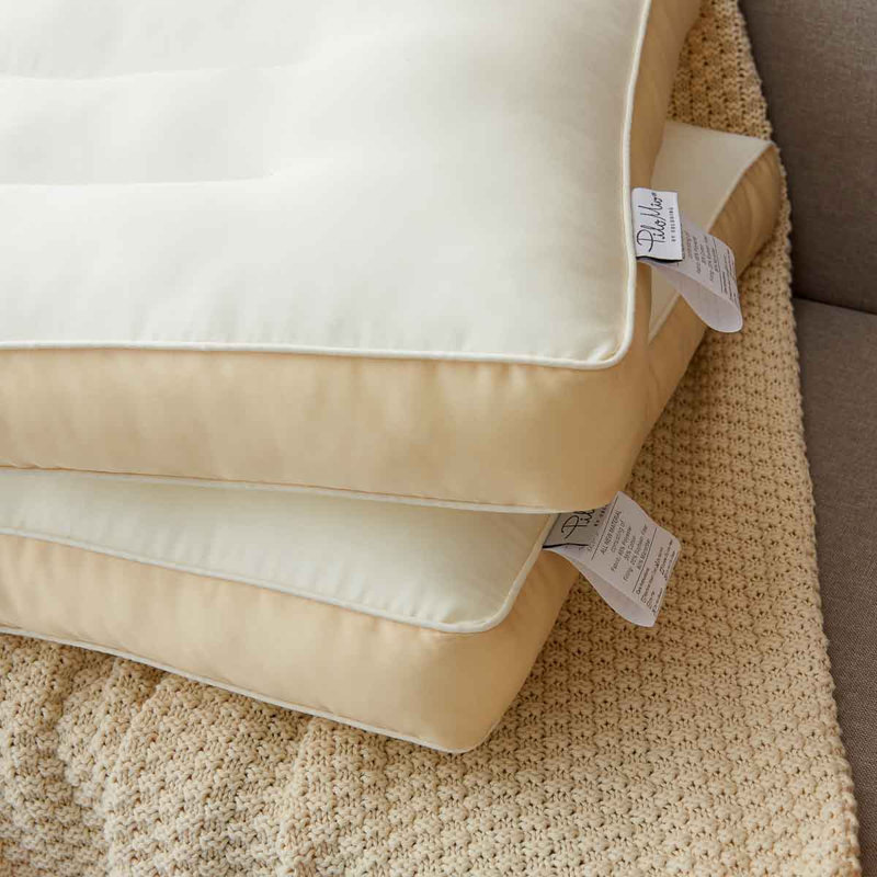 Qbedding PiloMio® Soybean Fiber Neck Support Pillow – Soft High-Rebound Temperature Regulating Comfort Pillow