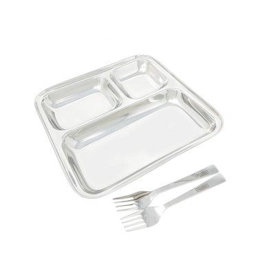 Symple Stuff Stainless Steel Divided Serving Dish