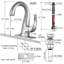 Robinet de salle de bains monotrou avec ensemble de drainage-65110408