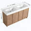 Meuble-lavabo autoportant de 60 pouces avec lavabo double en résine et 4 portes d'armoire à fermeture en douceur-1229994081-1229994084