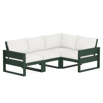 Ensemble de conversation d'extérieur pour 3 personnes avec coussins POLYWOOD Eastport