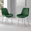 Adler Gloss & Chrome Round Dining Table Set with Shelf & 4 Luxury Velvet Dining Chairs-73582191