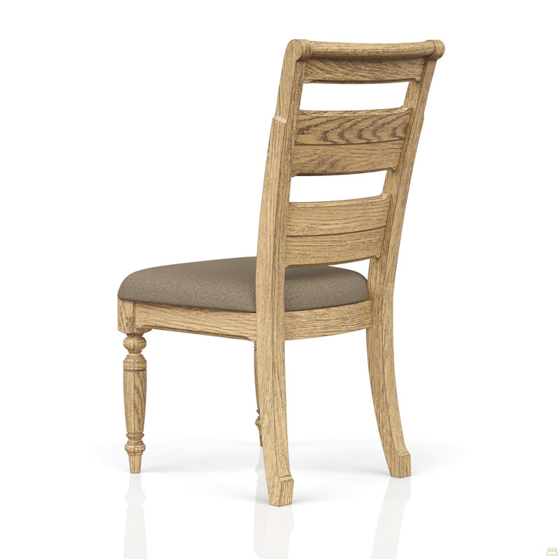 Chaise d'appoint à dossier échelle (ensemble de 2), Caramel