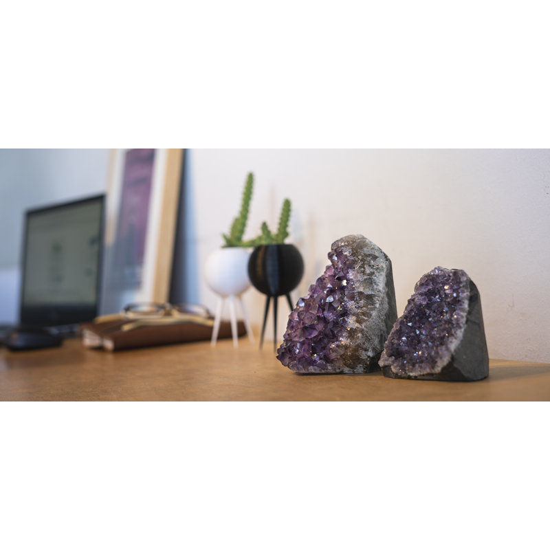 Crystal Clusters Stone Amethyst, 7.5" H x 6" W x 3.5" D