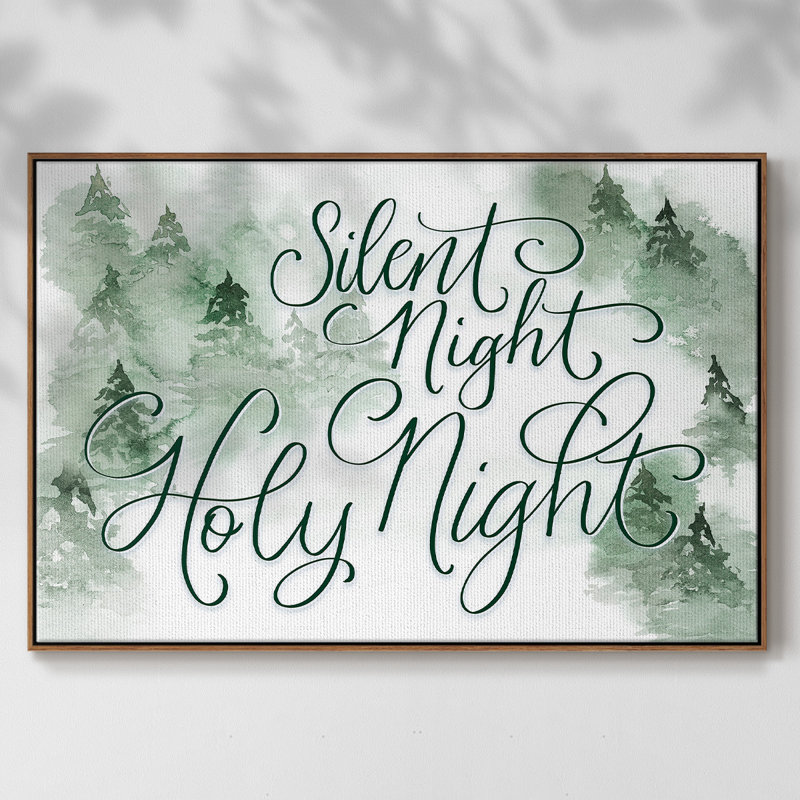 " Holy Night ", H 27 po x l 41 po x P 2 po, Noyer