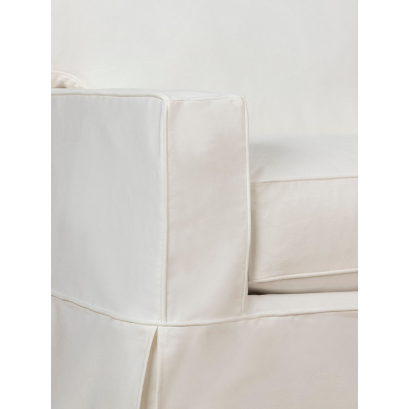 Taylor 5-Person L-Shaped Striped Sectional, Bayou Off White Canvas