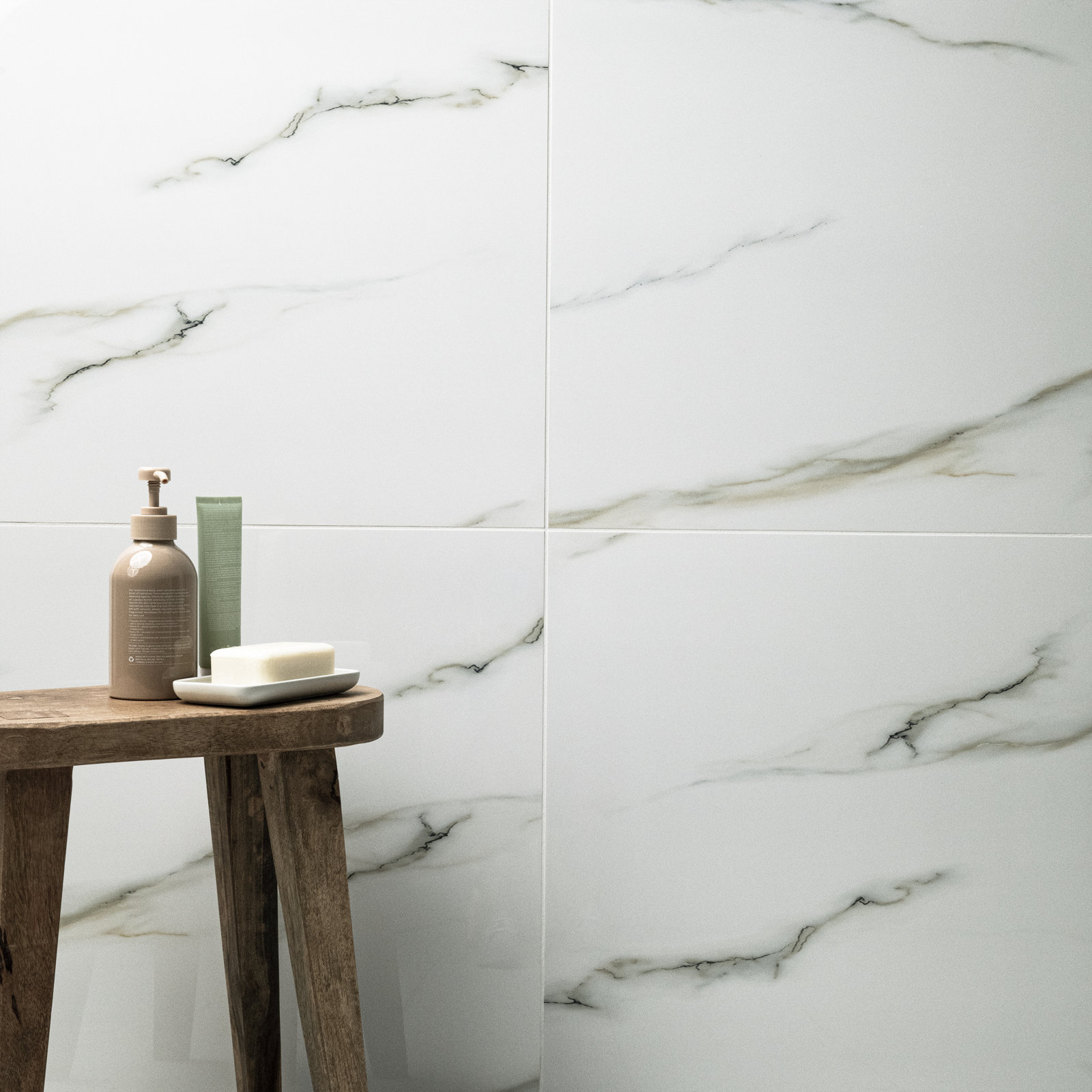 Azira 24 in. x 24 in. Stone Look Polished Porcelain Floor and Wall Tile, Nevara