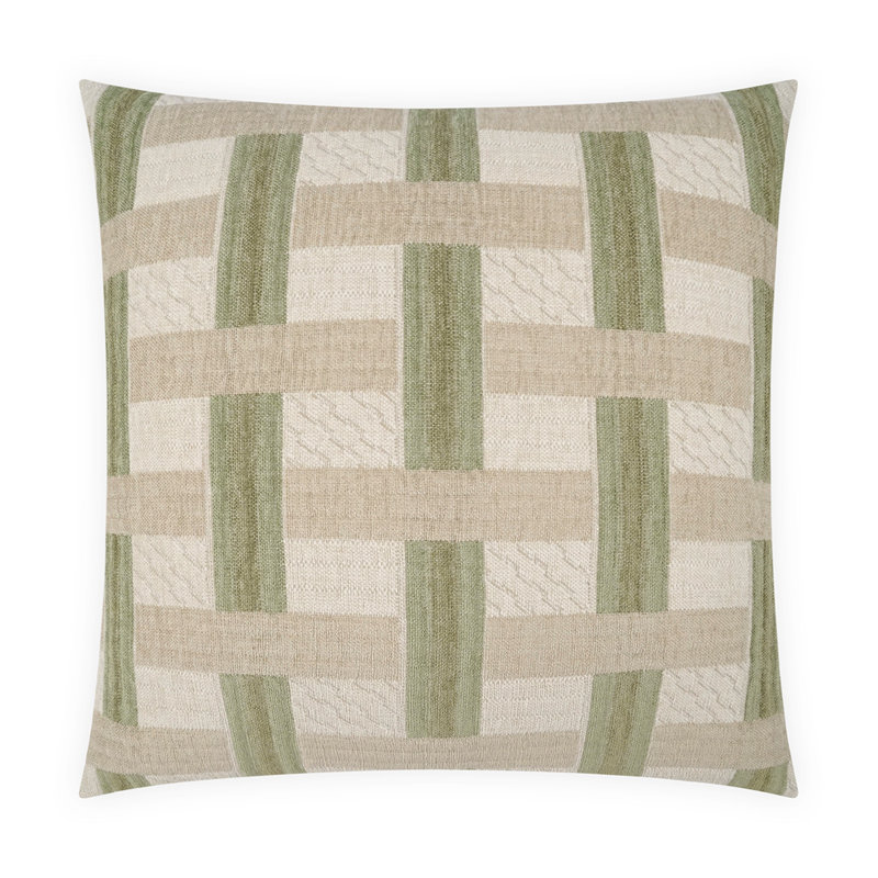 Fraser Square Pillow Cover & Insert, Sage, Square 22"