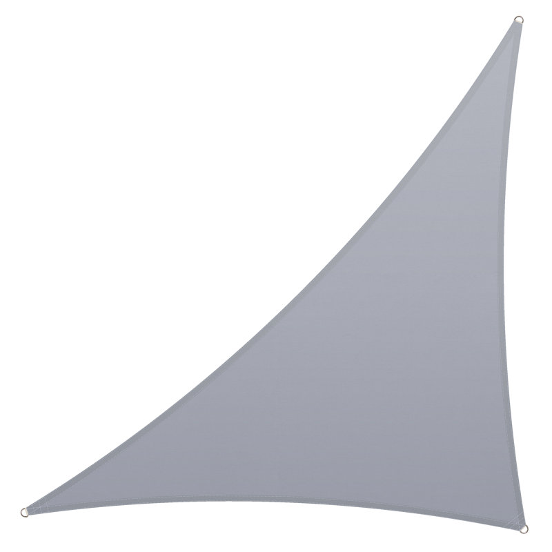 Toile d'ombrage triangulaire imperméable personnalisable ColorTree - durable et résistante aux rayons UV, Gris