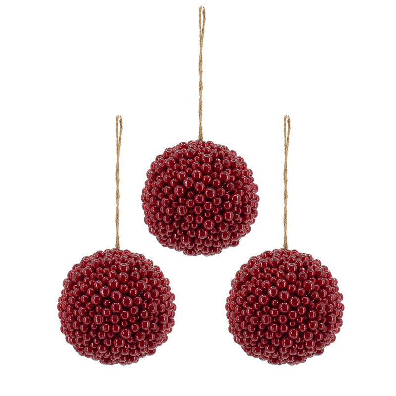Ensemble de 3 boules rouges