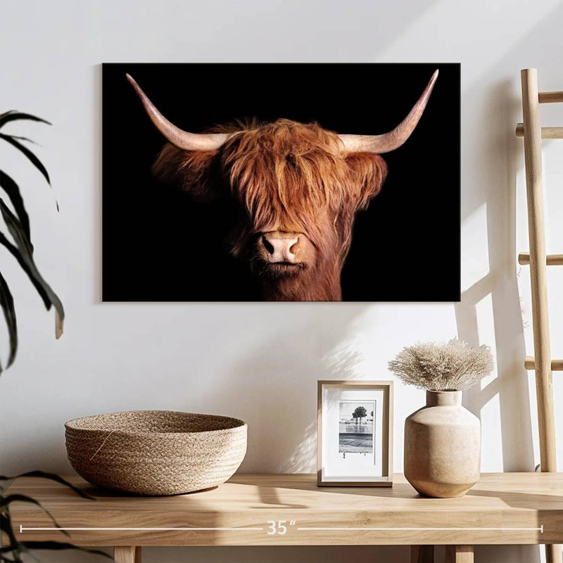 " Scottish Highland Cow ", 16" H x 24" W x 1.25" D