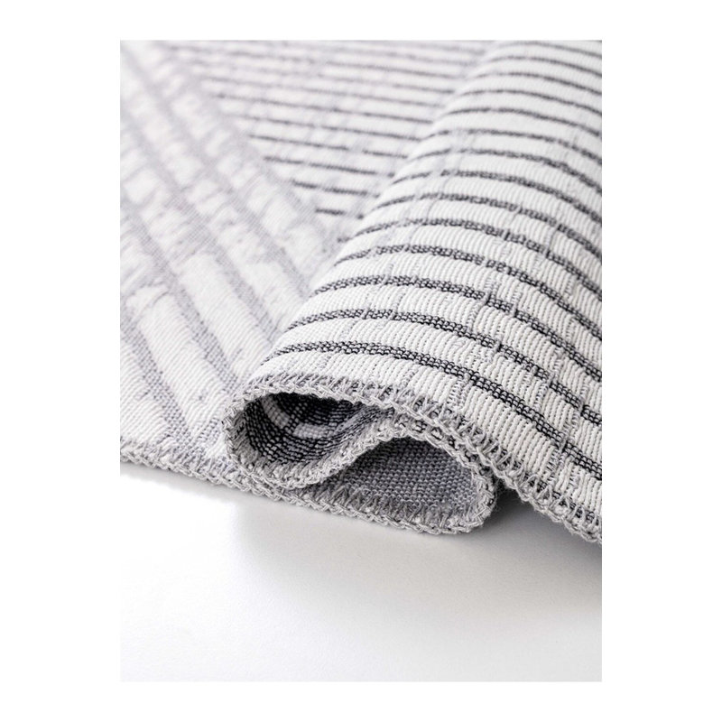 Tapis en coton réversible de qualité supérieure 31,5 po x 118,1 po Dobney | 100% coton, 0,16 po d'épaisseur | Antibactérien, lavable à la machine à 86 ° F | Design gris élégant pour le décor du salon et de la chambre à coucher, durable et facile à nettoyer