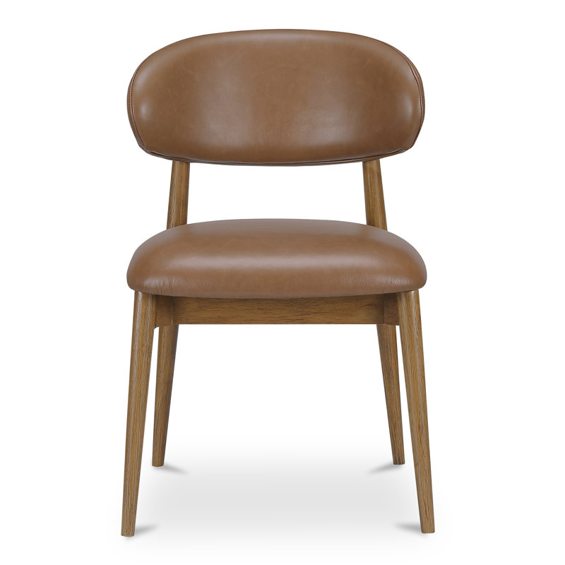 Chaise de salle à manger Ellie en cuir brun