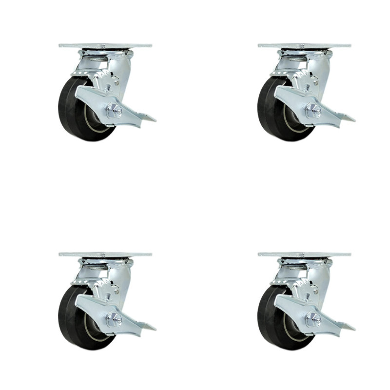 Rubber on Aluminum Caster