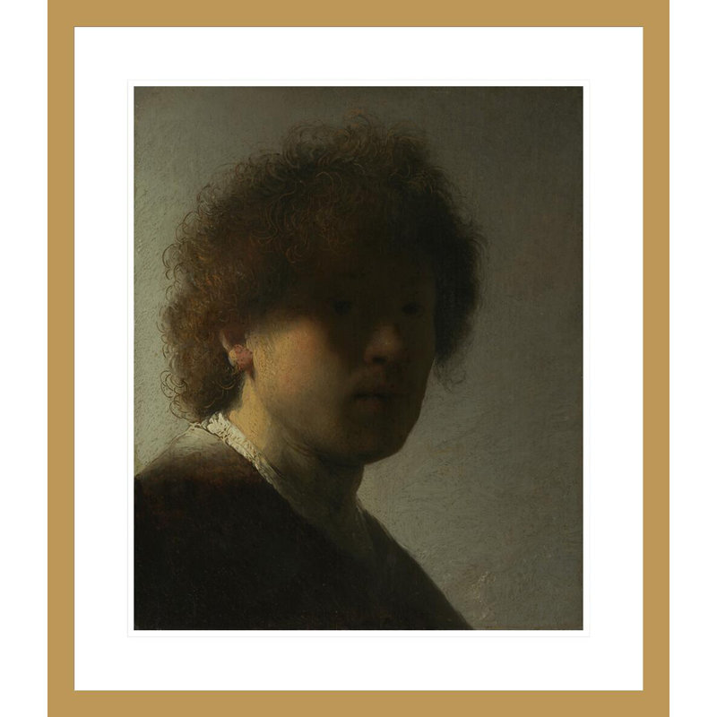 Autoportrait à un âge avancé par Rembrandt van Rijn - Estampe numérique encadrée, H 27,12 po x l 23,5 po