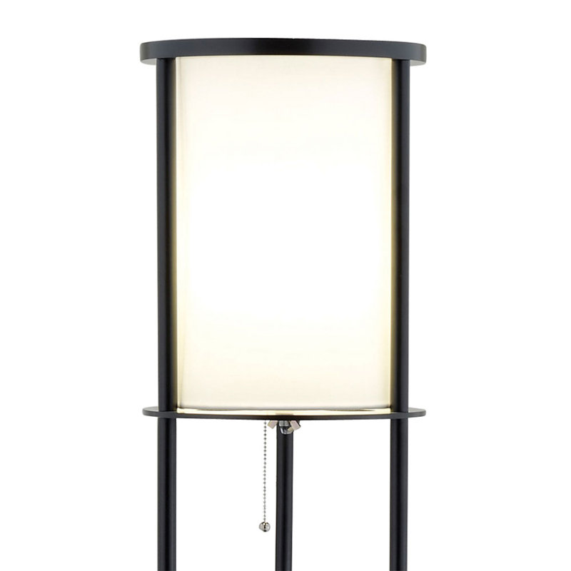 Stefaney 62.5'' Black LED Column Floor Lamp