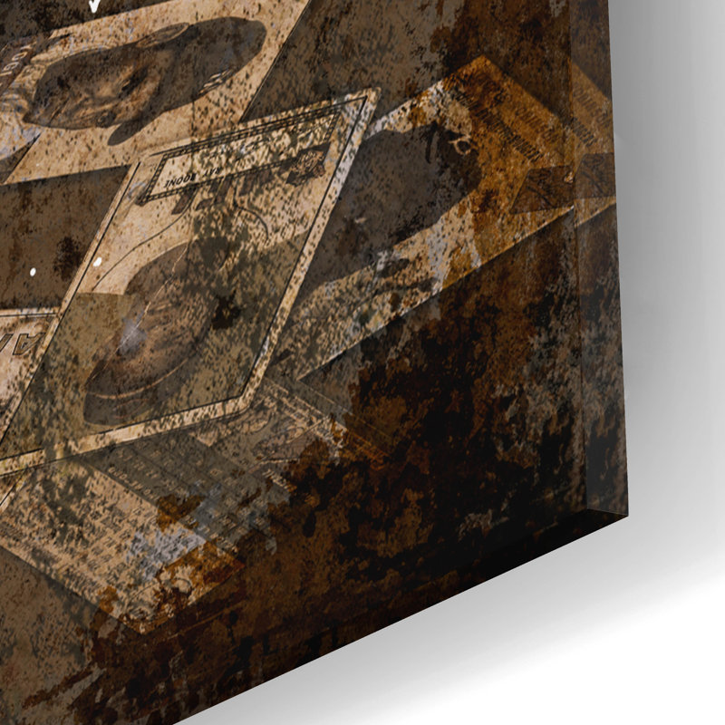  «Never Quit» par Art Licensing Studio, art mural en verre acrylique, 12 po x 16 po