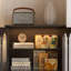 Console rectangulaire en bois massif noir