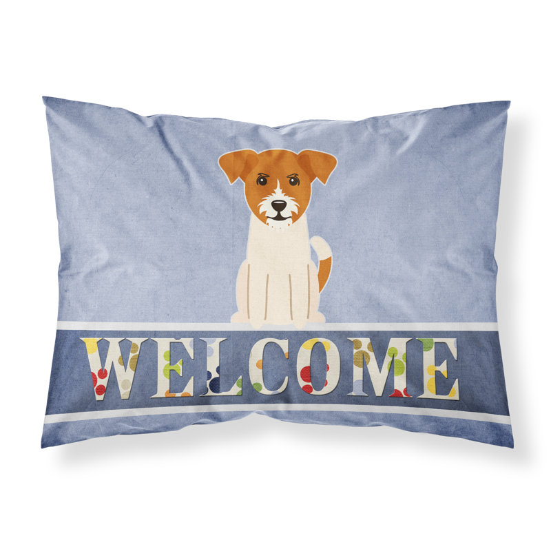 Taie d’oreiller welcome, Jack Russell terrier brun