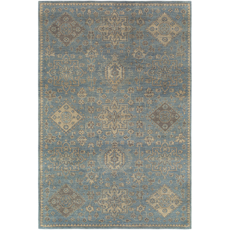 Smyrna Wool Southwestern Area Rug, Rectangle 2' x 3'