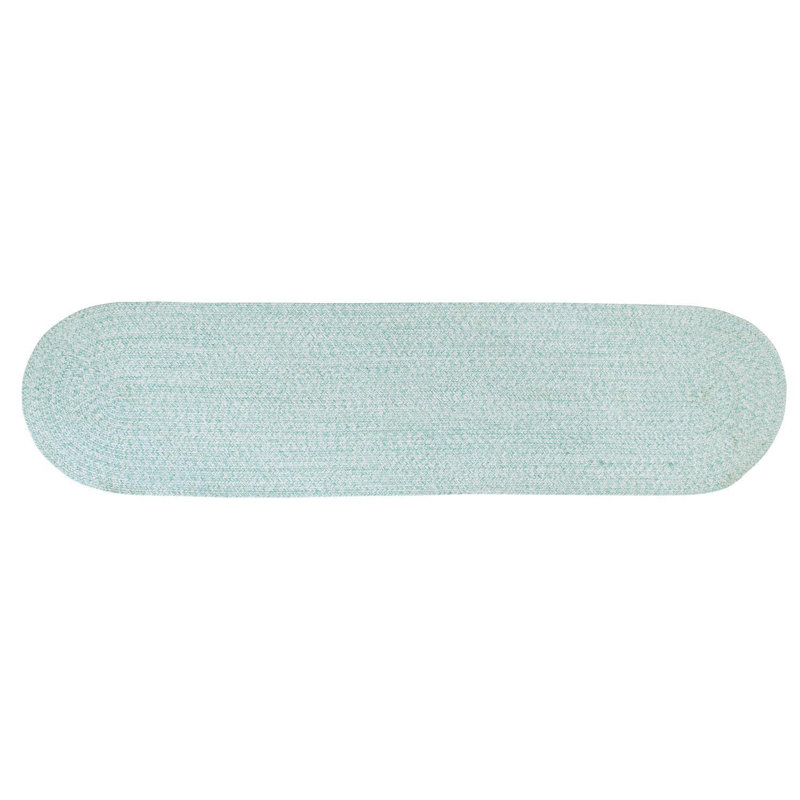 Tapis turquoise / blanc Rustica Farmhouse, Tapis de couloir 2 pi x 6 pi