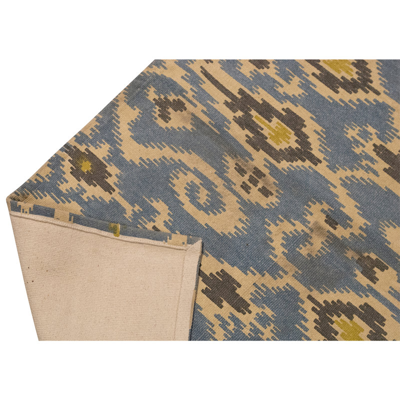 Flatweave Wool Ikat Area Rug