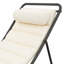 Chaise longue pliante en corde tissée noire 2 pièces avec dossier réglable et coussins d'appui-tête détachables Coastal-938686714
