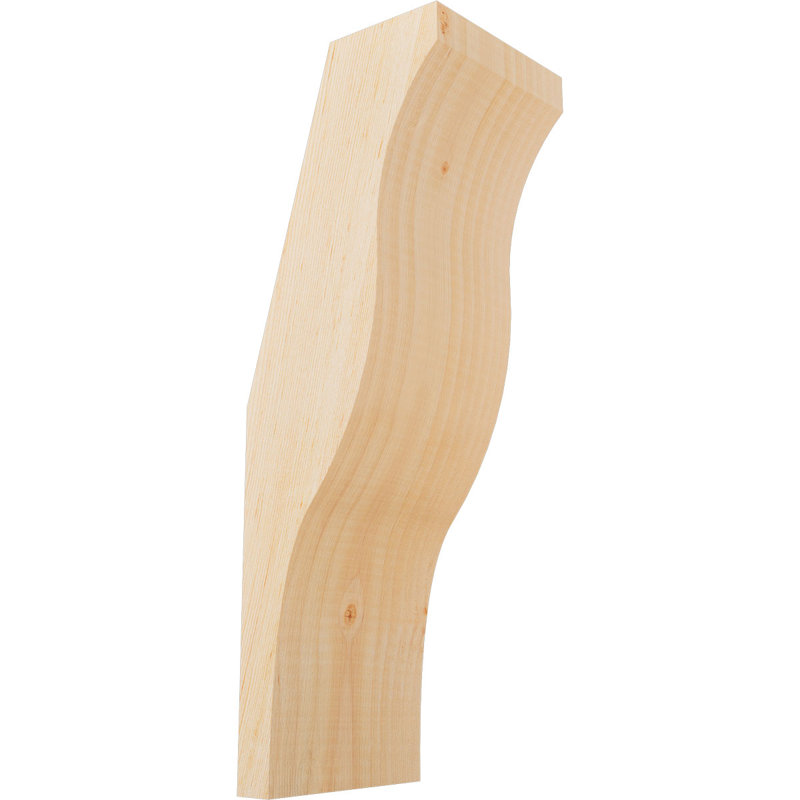 Attelle de genou Funston, Sapin de Douglas, Lisse, H 18 po x l 5,5 po x P 6 po