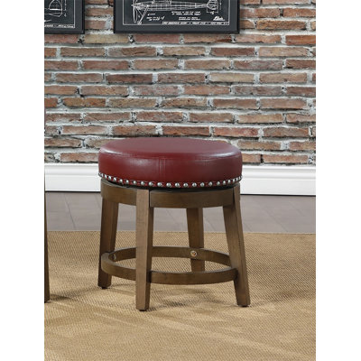 Hassanah Swivel Solid Wood Counter Stool