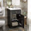 Meuble-lavabo de 20 pouces avec lavabo en céramique, porte à fermeture douce, tablette réglable et support de rangement fixé à la porte - idéal pour les petites salles de bain