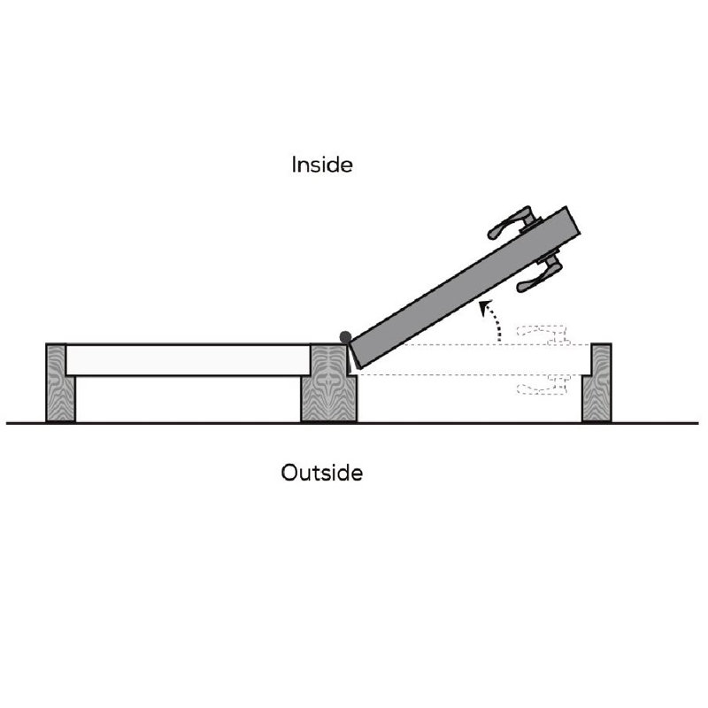 Porte de patio en fibre de verre apprêtée avec stores pleine hauteur, H 80 po x l 68 po, Gris