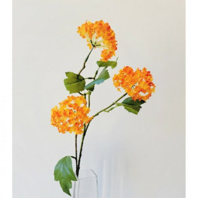 Orange Snowball Spray Artificial Flowers