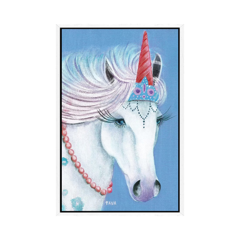 Unicorn I by Tava Studios - Gallery-Wrapped Canvas Giclée on Canvas, 66.04 cm H x 45.72 cm W, White Framed