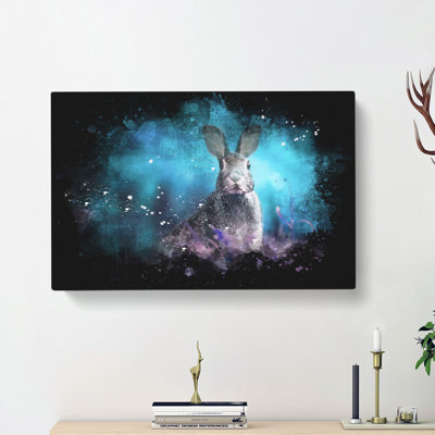 Curious Hare - Wrapped Canvas