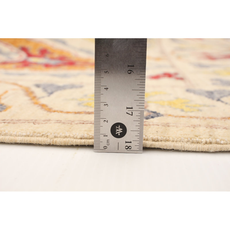 Zhu One-of-a-Kind 10'1" X 14'5" 2010s Wool Area Rug in Ivory