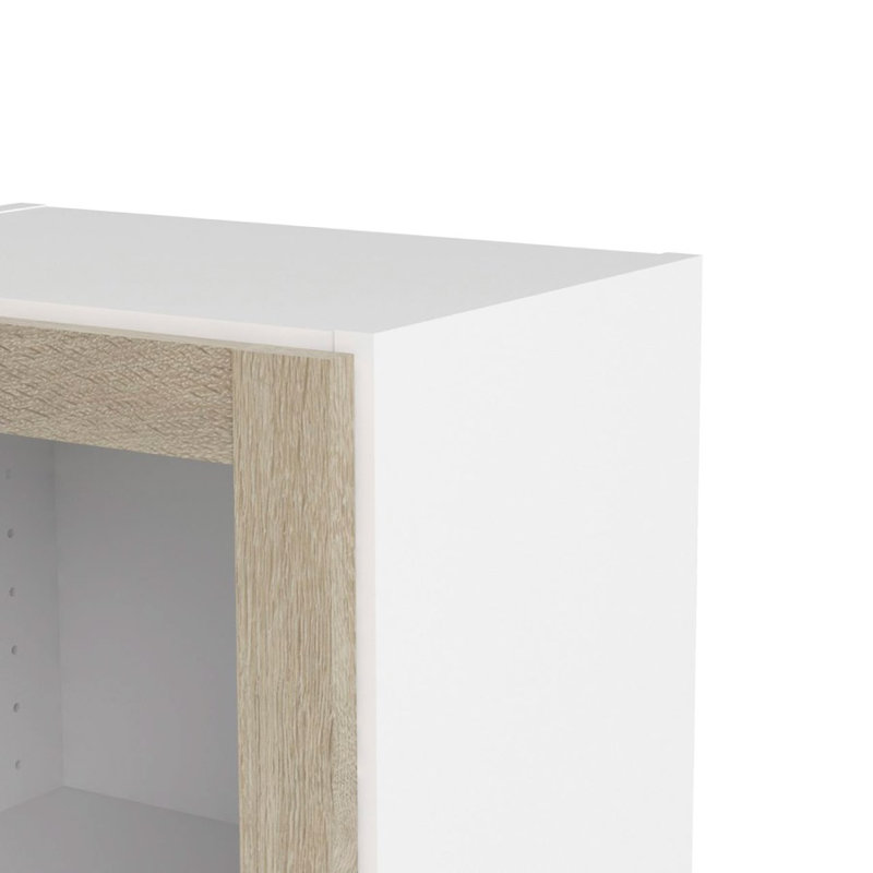 Base 107.2 cm H x 40.6 cm W Standard Bookcase, White/Oak