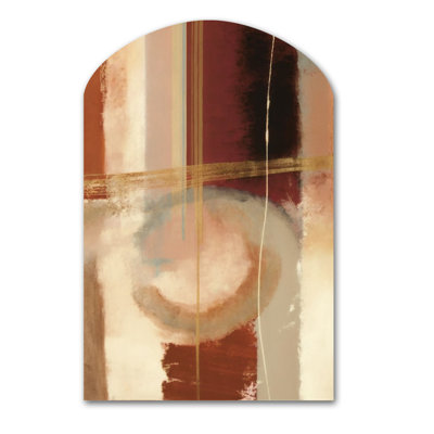 Chocolate Brown Elementary VI - Abstract Arch Shape Assymterical Wall Art