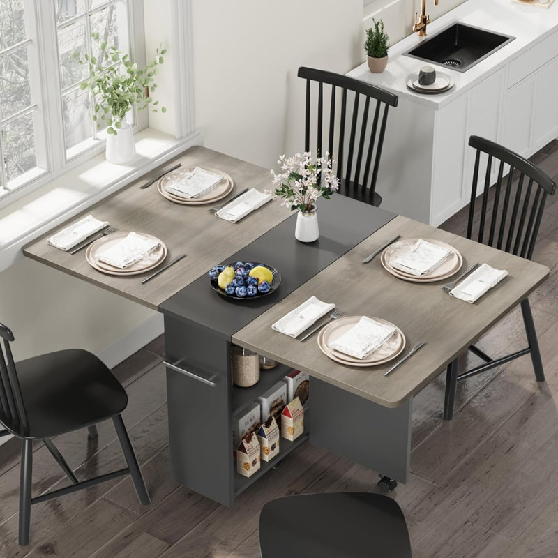 Dining Set, Light Gray/Gray