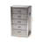 McKenzy-Alexander 5-Drawer Dresser in Silver Finish, 31.15" H X 18.76" W X 13.6" D