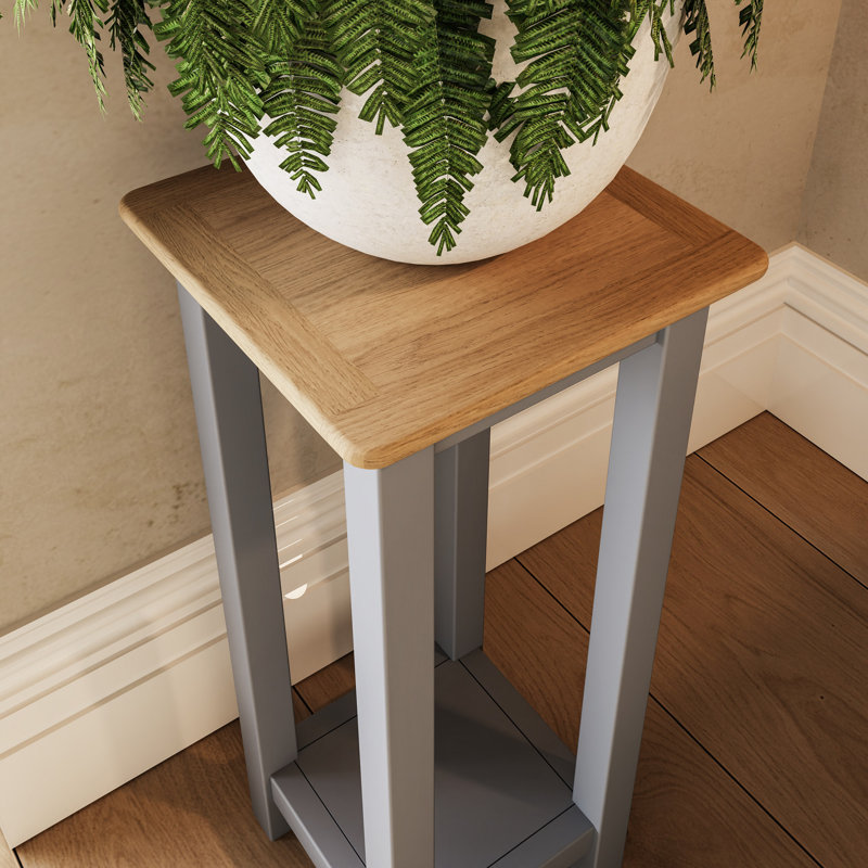 Daris Side Lamp Table Plant Stand. Fully Assembled, Grey