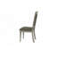 Chaises d'appoint de salle à manger capitonnées argentées