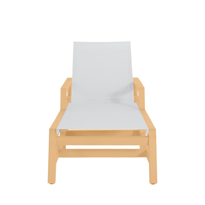 Seashore 79.75" Long Reclining Single Chaise, Natural