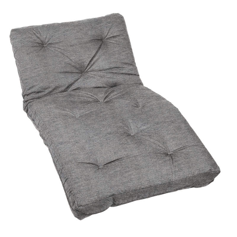 Matelas de futon en coton Maeder, Lit simple, Granit Julip