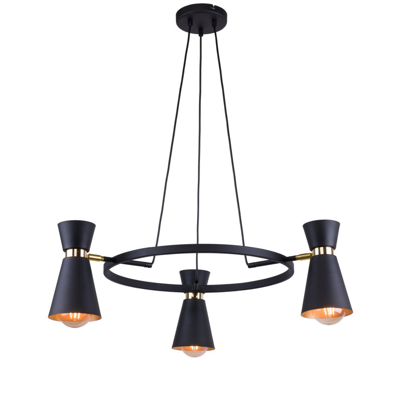 Conway 3 - Light Waggon Wheel Chandelier