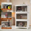 Armoire de rangement pliable à 4 niveaux - Organisateur pliable en plastique PP robuste pour placard, chambre à coucher, garage et dortoir, aucun outil nécessaire, facile à ranger